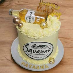 Verjaarsdag koek met n botteltjie